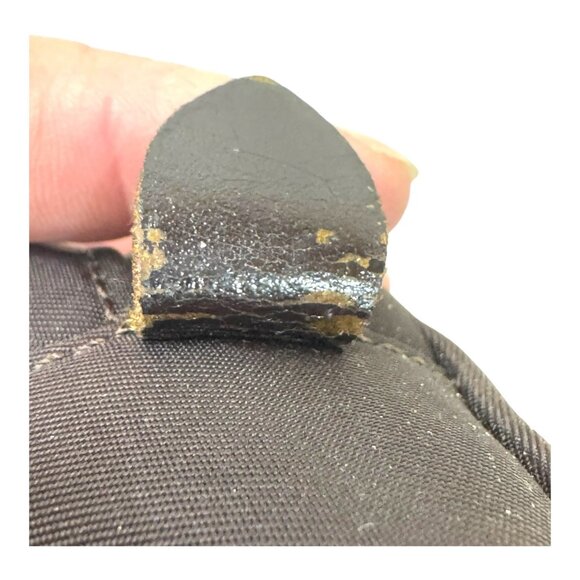 Vintage Longchamp Paris Small Black Nylon Makeup Cosmetic Shaving Men Bag READ - Picture 4 of 9